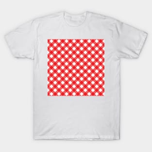 Christmas plaid red pattern T-Shirt